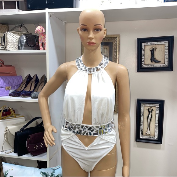 WOW couture Other - Wow Couture NWT! White Mirror Pieces Swimsuit